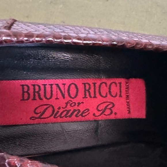 NWT Bruno Ricci for Diane B ALIMA Chunky Loafers in Brown Snake Leather *Italy* - Picture 9 of 14
